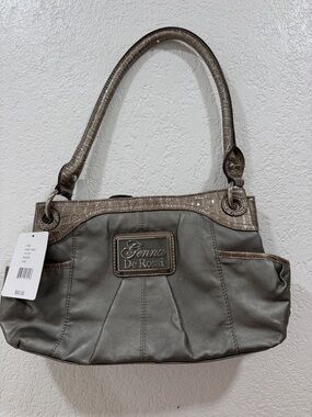 Gemma De Rossi Pewter Shoulder Bag, Candy Shop, NWT, lots of pockets